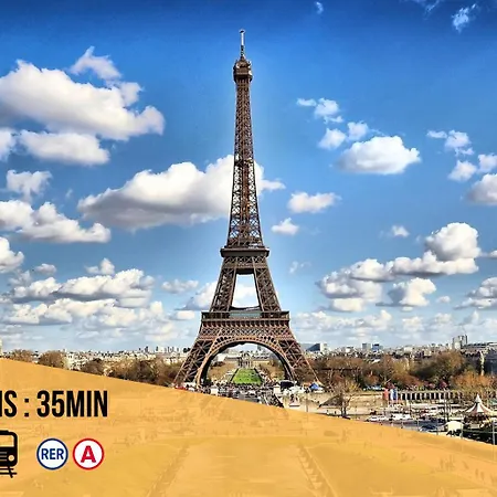 Apartment L Eiffel 5min Paris 35min Parking Terrasse Serris